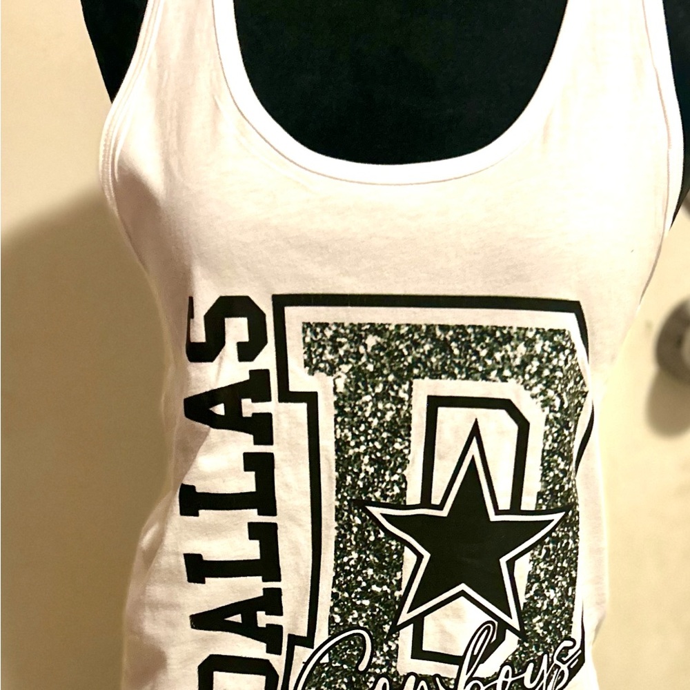 Dallas Cowboys Women's White Tank Top